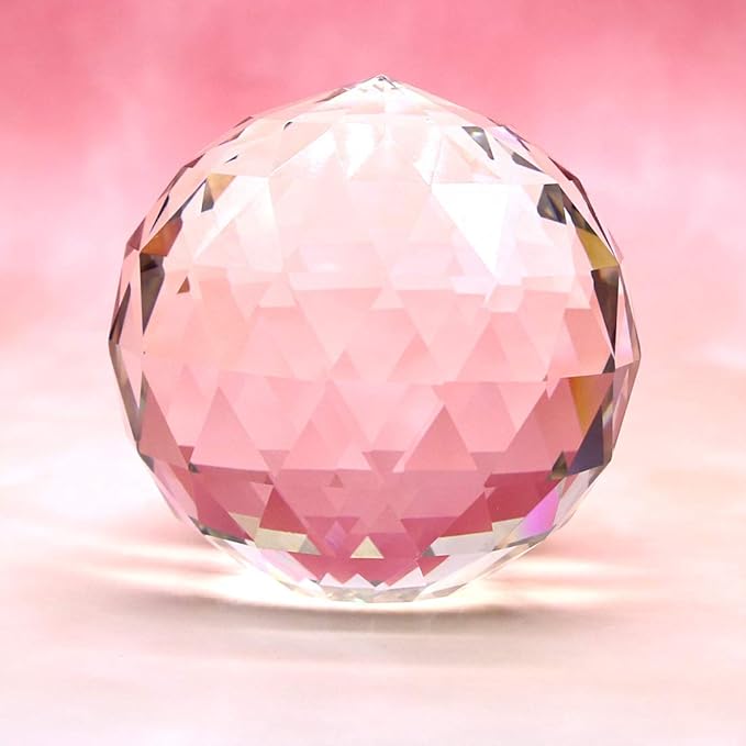 Clear Glass Crystal Ball Prisms Window Rainbow Maker Sphere Faceted Gazing Ball Prism Prism Suncatcher for Home Décor, Feng Shui, (120mm/4.72inch)