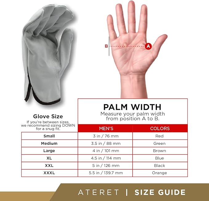 ATERET 36 Pairs X-Large Heavy Duty Durable Cowhide Leather Work Gloves I Driver Gloves for Truck Driving, Warehouse, Gardening, Farming