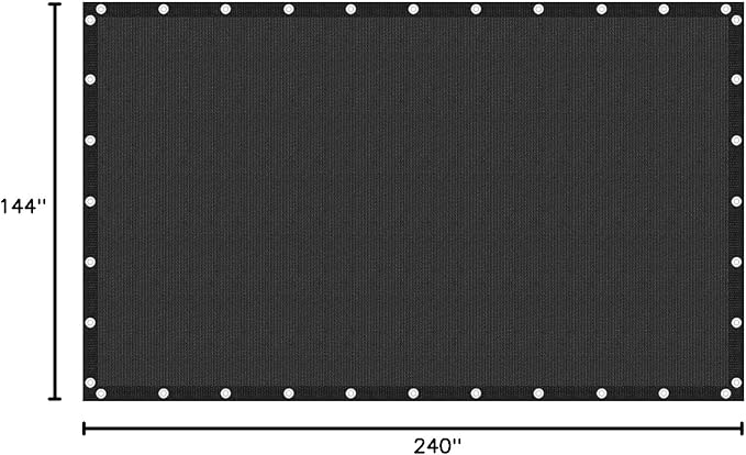 VICLLAX Shade Fabric Sun Shade Cloth Privacy Screen with Grommets for Patio Garden Pergola Cover Canopy Carport 12x20 FT, Graphite