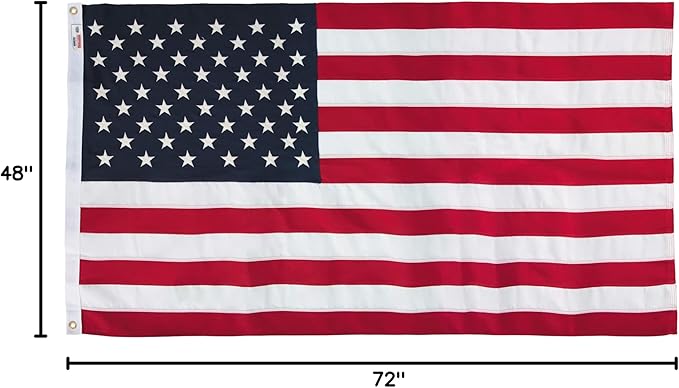 American Flag - 100% Made in the USA - 3' x 5' ft - Koralex II 2-ply Polyester - Sturdy, Durable and Patriotic - Great for Gardens, Homes, Patios and Cars – By Valley Forge Flag