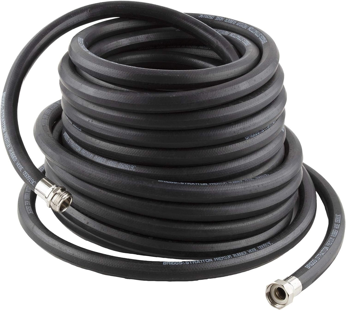 Briggs and Stratton 8BS75 75-Foot Premium Heavy-Duty Rubber Garden Hose, Brass
