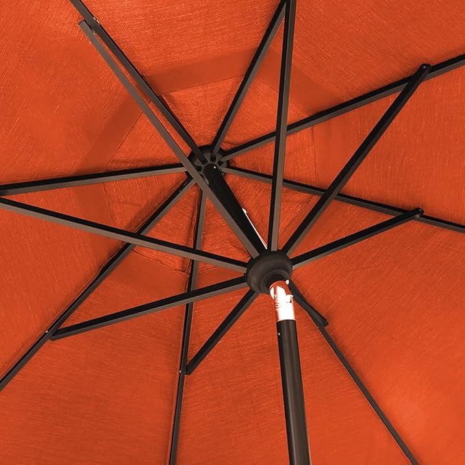 EliteShade USA 10-Year-Non-Fading 10Ft Market Umbrella Patio Umbrella Outdoor Table Umbrella with Ventilation, Rust