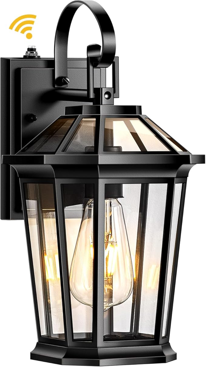 VIANIS Dusk to Dawn Exterior Light Fixture, Waterproof Outdoor Wall Sconce Porch Light for House, 100% Anti-Rust Aluminum Outside House Lights, Farmhouse Coach Lantern for Porch, Garage, Front Door