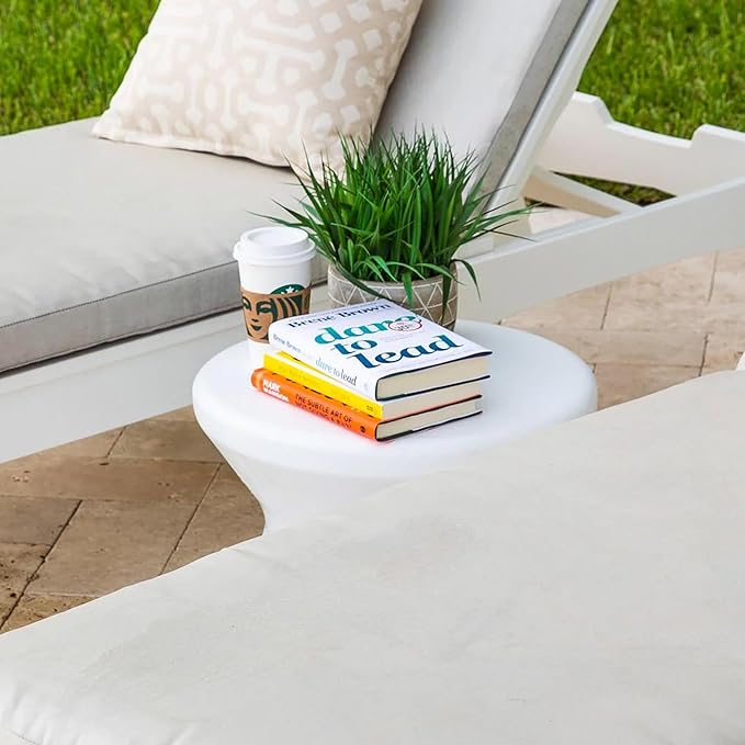 Ledge Lounger Signature Side Table - In-Pool Table for Ledges up to 10" Deep - Indoor/Outdoor All-Weather Table for Porch, Patio, Garden, Backyard, Pool and Beach (Granite Gray)