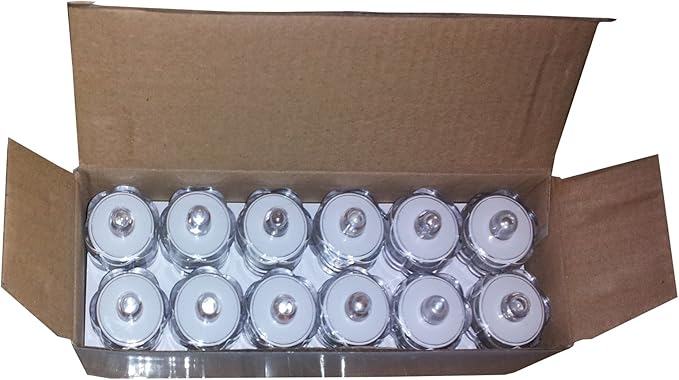 Bright LED Floral Tea Light Submersible Lights for Party Wedding (Amber, 30 Pack)