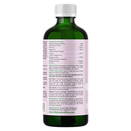0-3-2 African Violet Fertilizer for Indoor Plants: Concentrated Plant Food โ Plant Fertilizer, Bloom Booster for All Violets, Indoor Flowering Plants, Vigorous Growth and Blooming (8 OZ)