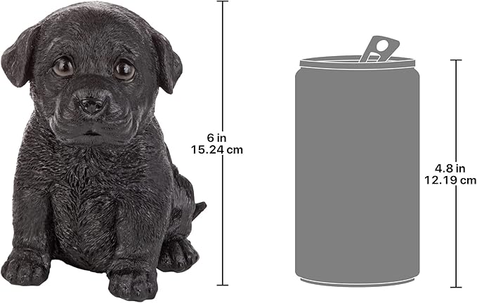 Design Toscano Black Lab Puppy Partner Collectible Dog Statue
