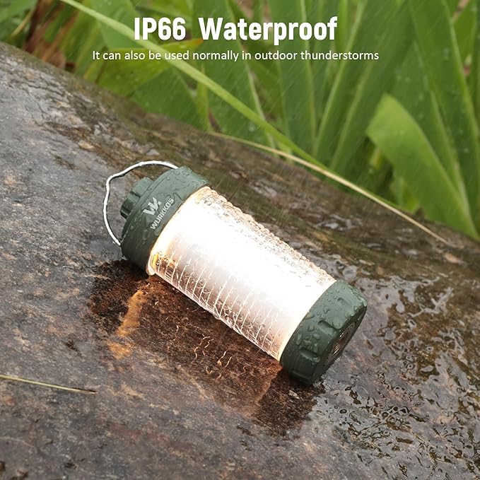 Wurkkos CL01 Camping Lantern Rechargeable, 550LM Waterproof Tent Light with Magnet Base, Up to 300H Runtime,Portable Lantern Flashlight with RGB light,Emergency Camp Light for Hurricane,Hiking,Camping