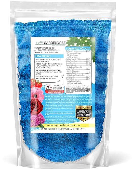 20-20-20 Water-Soluble Fertilizer β Powder for Liquid Plant Food for Indoor & Outdoor Plants, Orchids, Vegetables, Lawns, Flowers β 20 20 20 Fertilizer 3 Quarts (6 lbs)