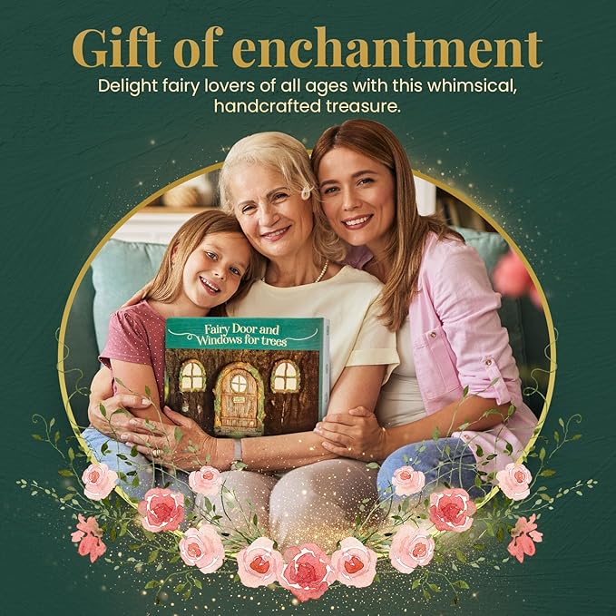 Fairy Doors for Trees, Fairy Door, Fairy Garden, Fairy House Kit, Fairy Garden Decor, Fairy Garden Accessories Outdoor kit, Fairy Doors for Trees Outdoor, Gnome House, Fairy Doors