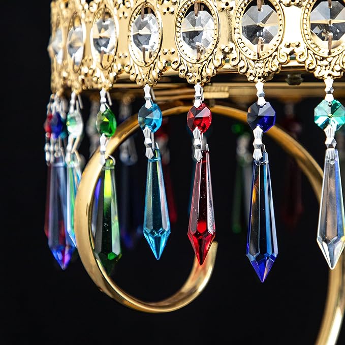 HDCRYSTALGIFTS 30pcs 55mm Multi-Color Crystal Icicle Pendant Chandelier Prisms Drops Lamp Candle Holders Curtain DIY Parts