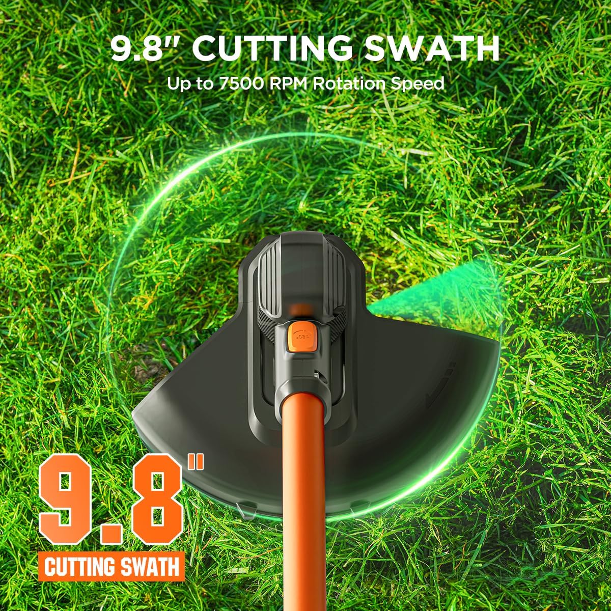 Litheli Cordless Weed Wacker 10 Inch, U20 Handy+ 20V String Trimmer & Weed Eater with 2.0Ah Battery, Grass Trimmer Tools for Garden, Yard and Farm