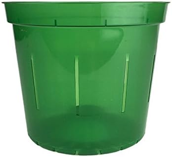 rePotme 4 inch Orchid Pot 3 Pack - Slotted Orchid Pots with Holes for Repotting (Green Emerald)