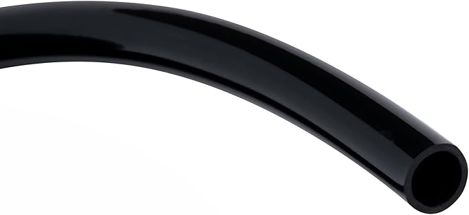 Black Vinyl Tubing 3/4” ID × 1” OD - 50 Feet PVC Flexible Plastic Tube Hybrid Hose, Transfer Water Air Oil for Pond Fountain Garden, Non-toxic and BPA free