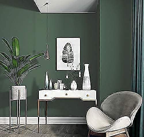 Dimoon 118''x23.6'' Green Peel and Stick Wallpaper Contact Paper Modern Self Adhesive Wall Paper Removable Renter Friendly Textured Solid Color Shelf Cabinet Vinyl Roll (118''x23.6'',Dark Green)