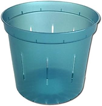rePotme 4 inch Orchid Pot 3 Pack - Slotted Orchid Pots with Holes for Repotting (Blue Sapphire)
