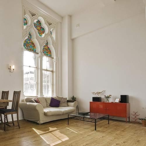 d-c-fix 346-0431-4PKA Self-Adhesive Privacy Glass Window Film,Venetian Garden, 17" x 78" Roll, 4-Pack with Applicator