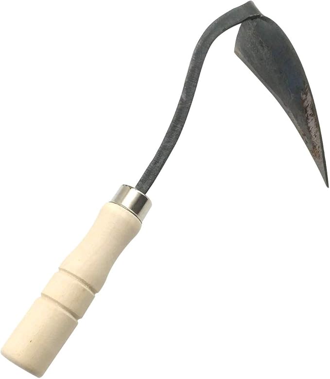 GARASANI Hoe Hand Plow Hoe Korean Style Ho-Mi Organic Gardening (Triangle)