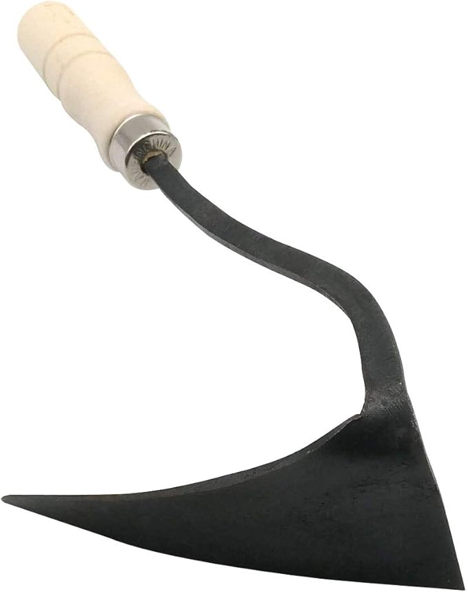 GARASANI Hoe Hand Plow Hoe Korean Style Ho-Mi Organic Gardening (Triangle)