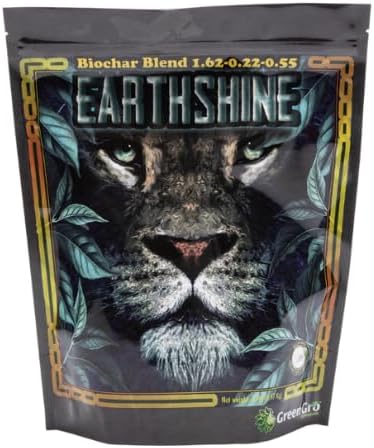 GreenGro Earthshine - Biochar & Humic Acid Blend/Activated Charcoal/Sequesters Carbon/Organic Soil Booster, Top Soil, Plant Food/Compost Tea Accelerator/Derived from Worm Castings / 2lb