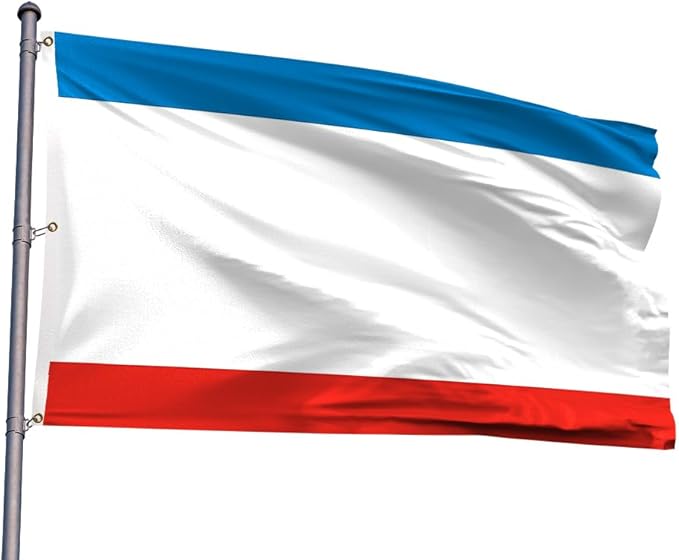 Ukraine Crimea Extra Large Flag 6x10FT Giant Ukrainian Crimean Polyester Banner With 3 Grommets Fade Resistant Vivid Color For Patriotic Festival Events Party Decoration(Crimea UKR, 6x10FT)