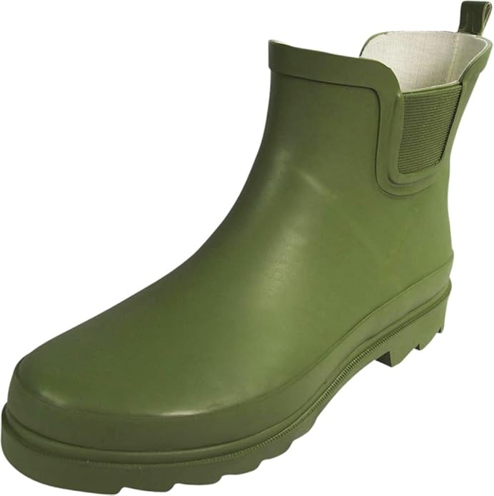 NORTY - Womens Ankle Rain Boots - Ladies Waterproof Winter Spring Garden Boot runs ½ size large