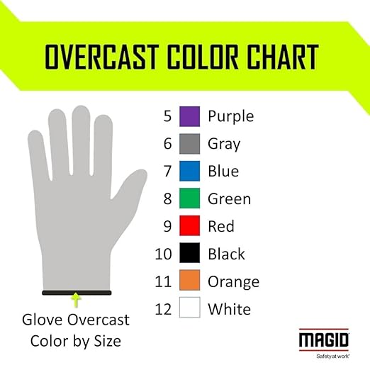 MAGID D-ROC ANSI A4 AeroDex Polyurethane Palm Coated Work Gloves, 1 Pair, Size 6/XS, GPD482