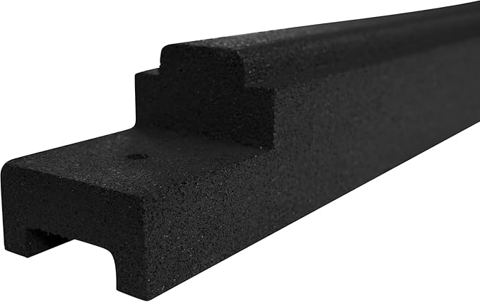 Playsafer Rubber Playground Border Edging Kit, 6' Flexible Heavy Duty Rubber Interlocking Playground Timber, No Dig Easy to Install (Black, 4 Pack)