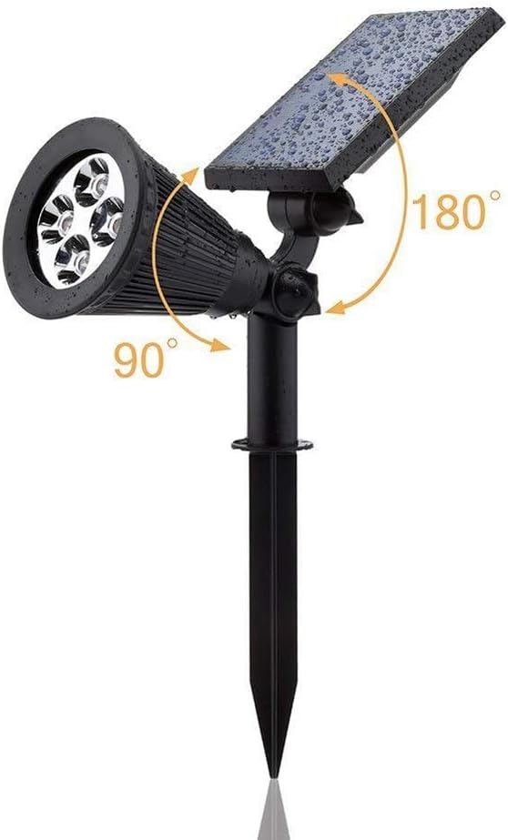 URPOWER Solar Lights Outdoor, Adjustable Solar Spot Lights Outdoor, 2-in-1 Waterproof Solar Landscape Spotlights Wall Light, Dusk-to-Dawn Solar Powered Outdoor Light for Garden, Yard (2 Pack Warm)