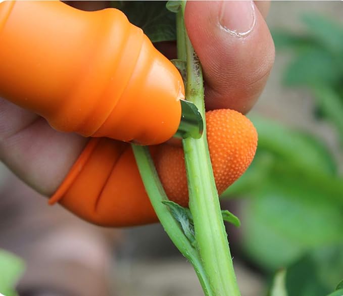 Fruit and Vegetable Picking Potted Plants Trim Silicone Thumb Knife Set Picking Portable Knife Garden Tools