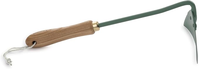 Barebones Triangle Hoe - Stainless Steel Blade Japanese Gardening Tools for Weeding Long Handle and Hand Hoe (Ash/Mint)