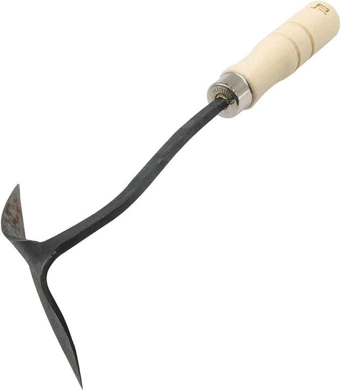 GARASANI Hoe Hand Plow Hoe Korean Style Ho-Mi Organic Gardening (Triangle)