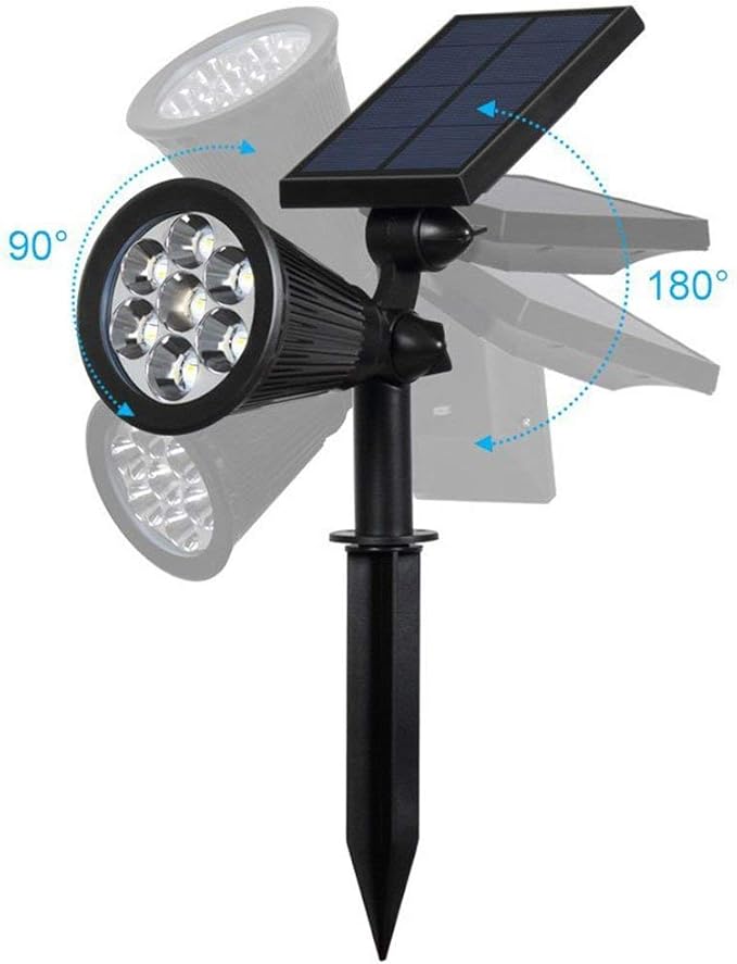 Solar Lights Outdoor Colored Waterproof 7 LED Color Changing Solar Spot Lights Landscape Spotlight for Yard Garden Patio Lawn 2 Pics