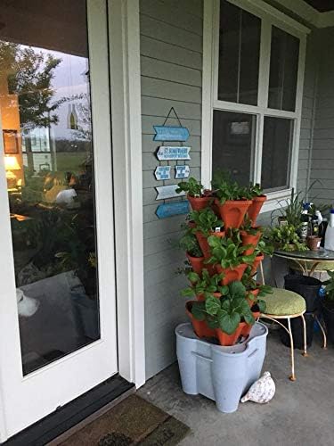Mr. Stacky Smart Farm - Automatic Self Watering Garden - Grow Fresh Healthy Food Virtually Anywhere Year Round - Soil or Hydroponic Vertical Tower Gardening System (Standard Kit, Terracotta)