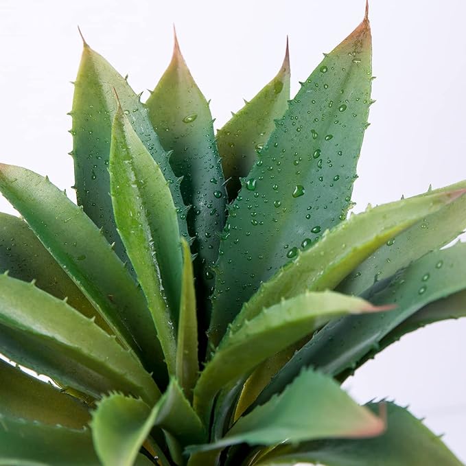 Veryhome Succulents Plants Artificial Aloe Plant, 12.5Inch Large Faux Succulents Unpotted, Premium Crafting DIY Greenery Decor for Indoor & Outdoor(Green)