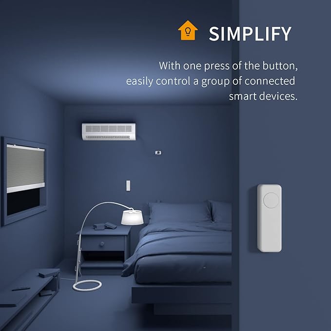 THIRDREALITY ZigBee Smart Button Yellow, 3-Way Remote Control, Require Zigbee hub, Work With SmartThings, Aeotec, Hubitat, Home Assistant, Third Reality Hub, Battery Included.