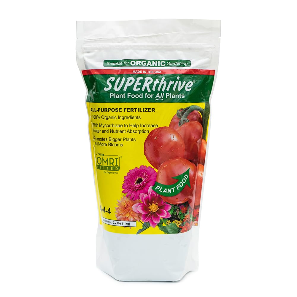 SUPERthrive Organic All-Purpose Plant Food, Solid Granular 4-4-4 (2 Pack)