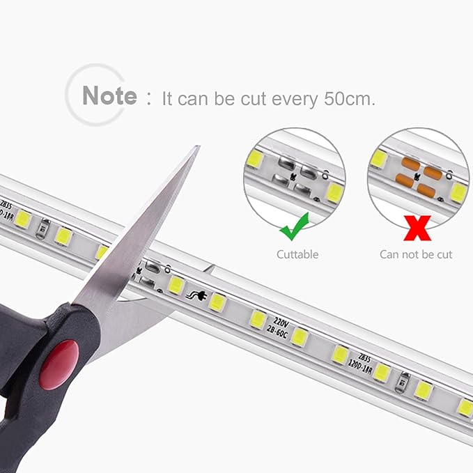 Outdoor LED Strip Lights,120LEDs/m Waterproof 32.8ft LED Light Strip Warm White Flexible LED Rope Lights for Garden Patio Cabinet,Bedroom,Commercial Lighting(32.8FT, Warm White)