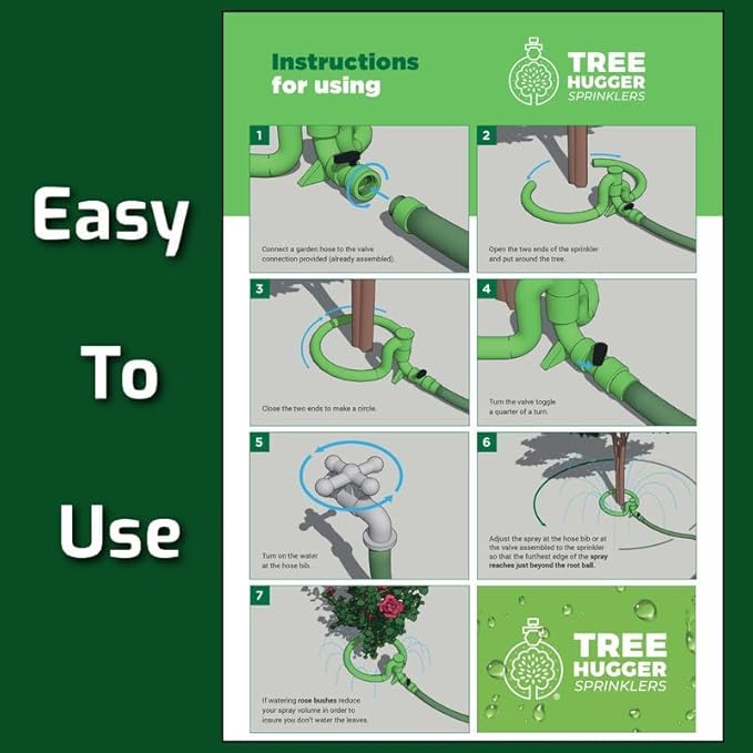 Tree Sprinkler with 360° Outward Direction | Water Sprinkler for Trees That Reaches The Nutrition Zone for Tree Root Watering (11")