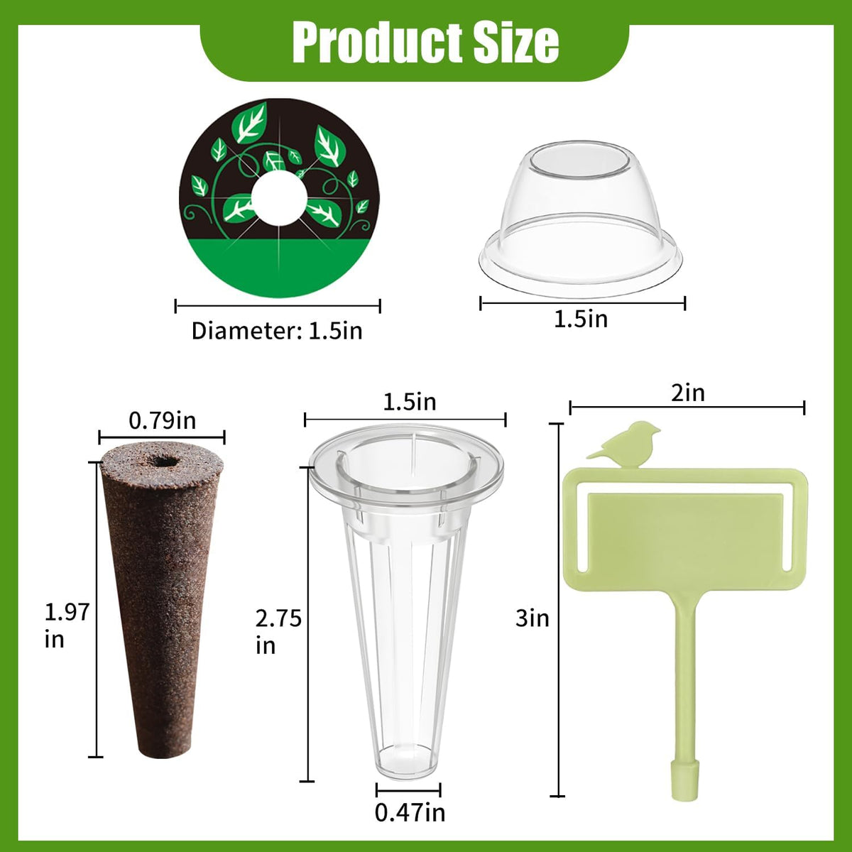 84 pcs Hydroponic Pod Kit for Aero Garden with 12 Grow Baskets, 12 Grow Sponges, 12 Grow Domes, 12 Plant Labels and 36 Seed Pod Label Stickers for All Hydroponics Garden Growing System