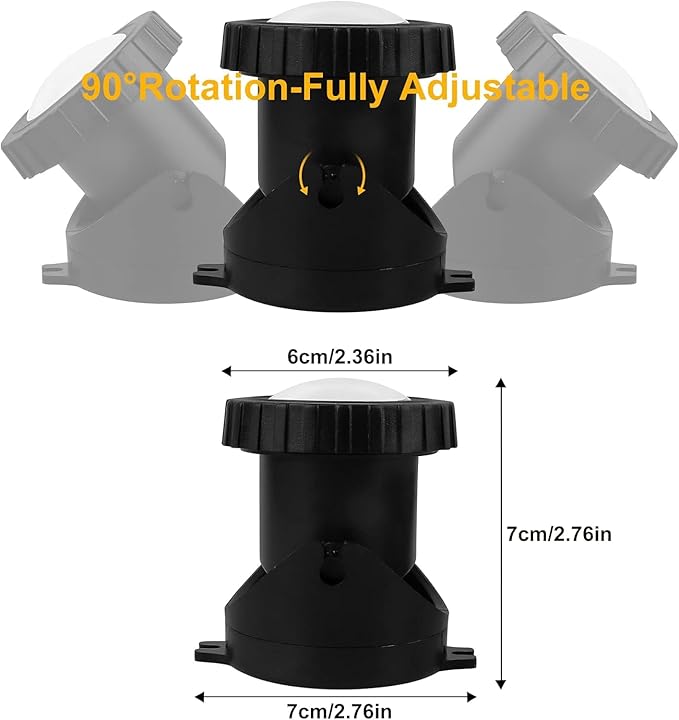 RGB Pond Lights, LED Fountain Light with Timer, Colored Underwater Fountain Lights Dim Adjustable Memory Spotlights for Outdoor Landscape Pond Fountain Waterfall, 4 in Set