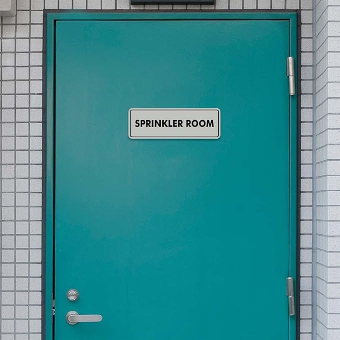 Signs ByLITA Standard Sprinkler Room Sign (White) - Medium