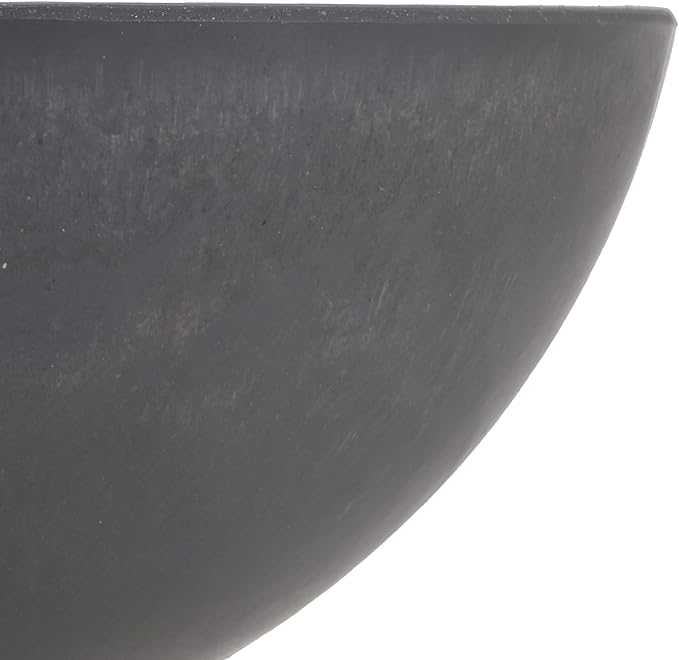 PSW Pot M30DC Collection Shallow Garden Bowl Low Planter for Succulents, Bonsai, Fairy Gardens, Herbs, 12-inch, Dark Charcoal