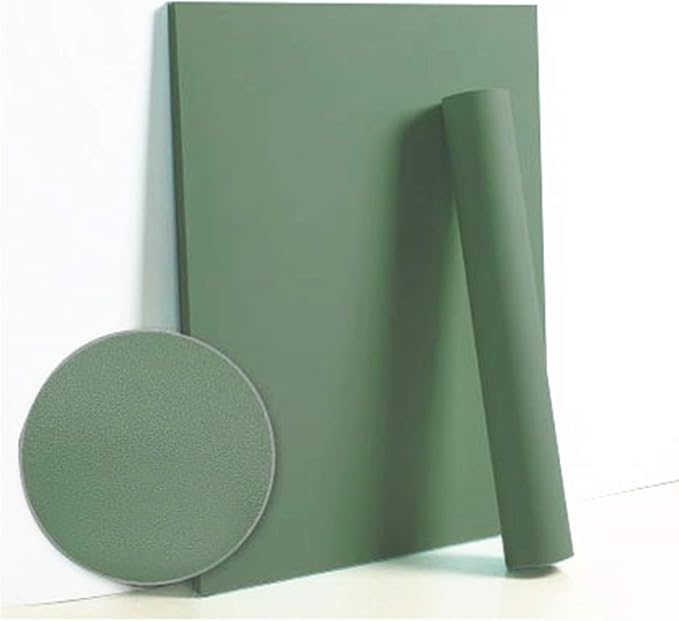 Dimoon 590''x23.6'' Green Peel and Stick Wallpaper Contact Paper Modern Self Adhesive Wall Paper Removable Renter Friendly Textured Solid Color Shelf Cabinet Vinyl Roll (590''x23.6'',Dark Green)