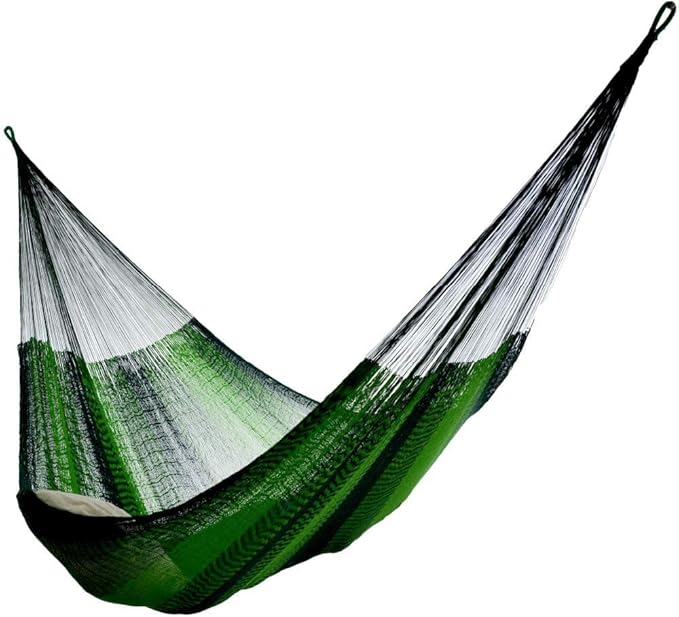 Hammocks Rada Mayan-Made Matrimonial Yucatan Hammock - Two Person - Fits 12.5 to 13 Feet Hammock Stand - Up to 550 Pounds, Two Green - Hanging Bed
