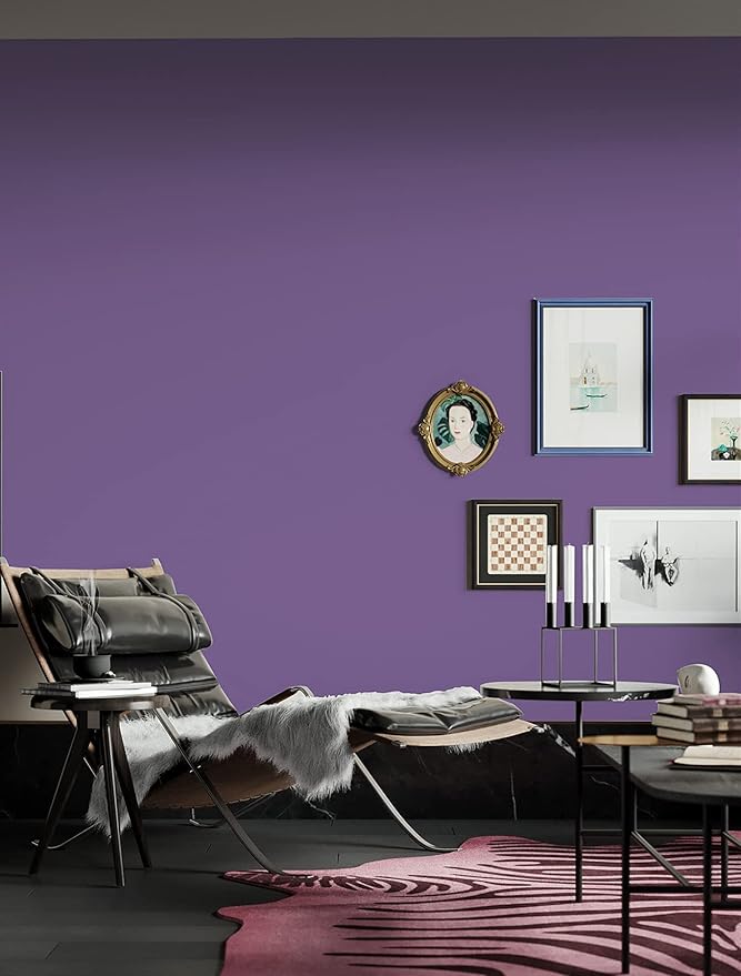 Dimoon 78.7''x17.7'' Purple Peel and Stick Wallpaper Contact Paper Modern Self Adhesive Wall Paper Removable Renter Friendly Textured Solid Color Shelf Cabinet Vinyl Roll (78.7''x17.7'',Dark Purple)