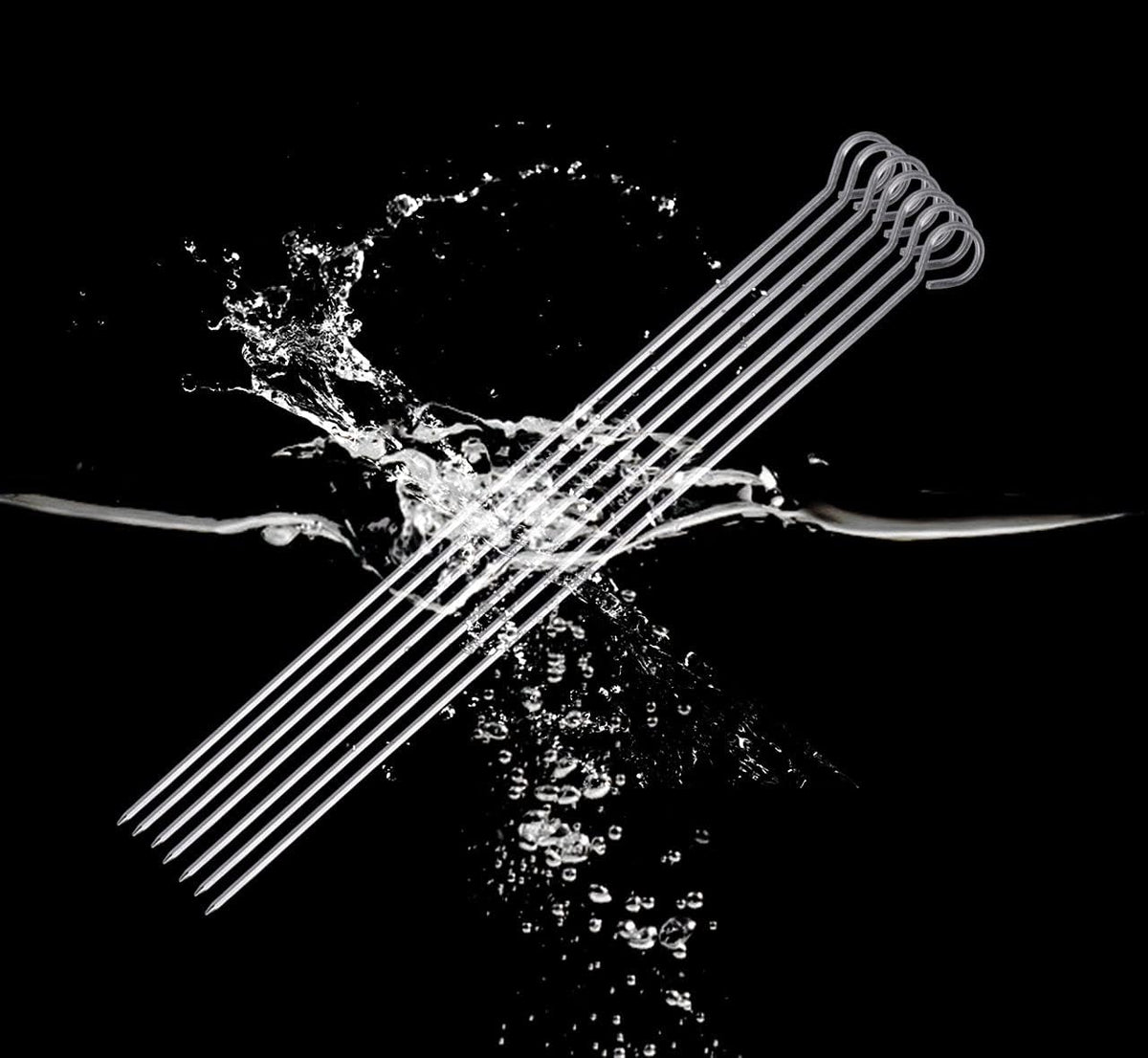 14 Inch Long Square kebab skewers,BBQ Stainless Steel Skewers,12 Pack (BBQ Skewers Square 14inch-12p)