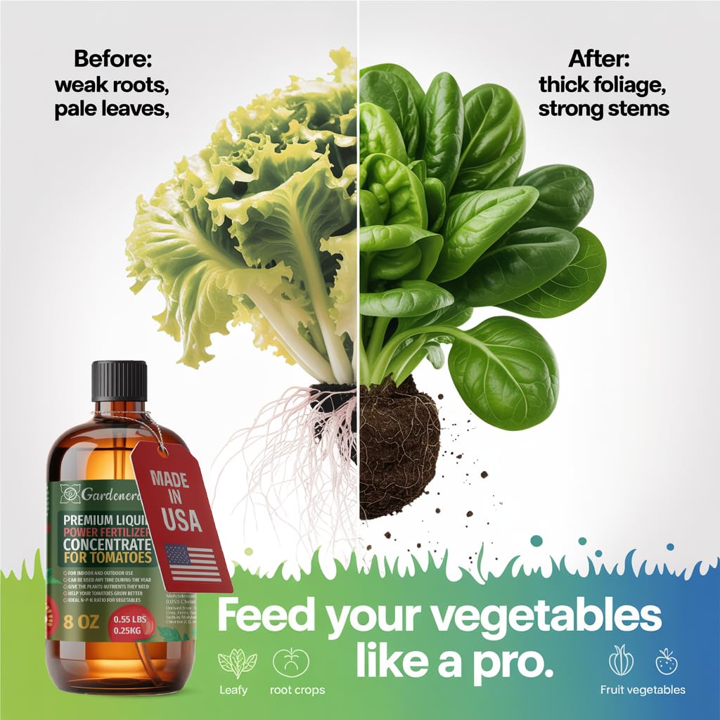 Liquid Power Tomato Fertilizer Spray – Ready-to-Use Liquid Plant Food Mist for Tomato – Premixed, Easy Application – Fast-Acting Formula for Growth, Roots & Yield – Indoor & Outdoor Use – 8 oz
