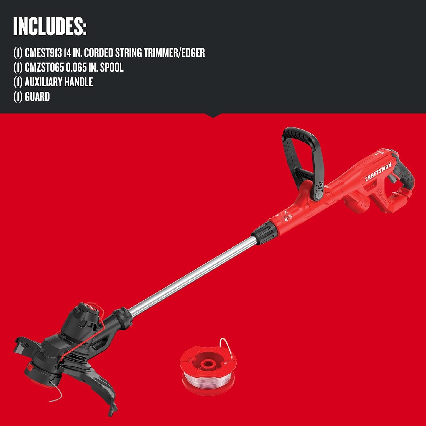 CRAFTSMAN WEEDWACKER® String Trimmer, 6.5 Amp, 14-Inch (CMEST913)