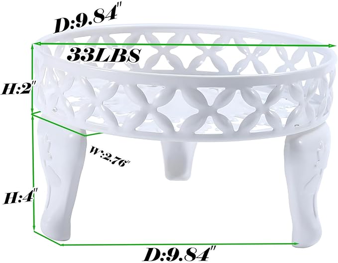 White Plant Stand, Anti-Rust Planter Stands for Indoor Plants, Metal Plant Stands Outdoor, Round Plant Shelf Flower Pot Stand,Display Shelves Potted Plant Holders for Garden Patio Decor